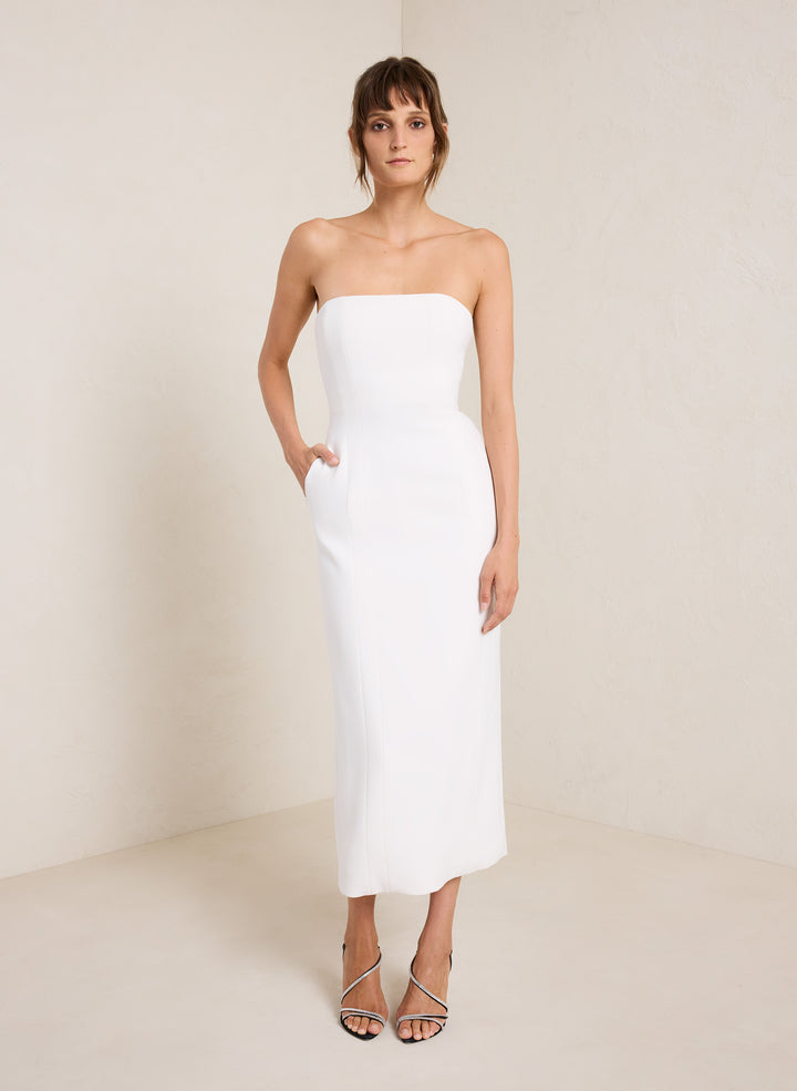 Elizabeth Strapless Midi Dress