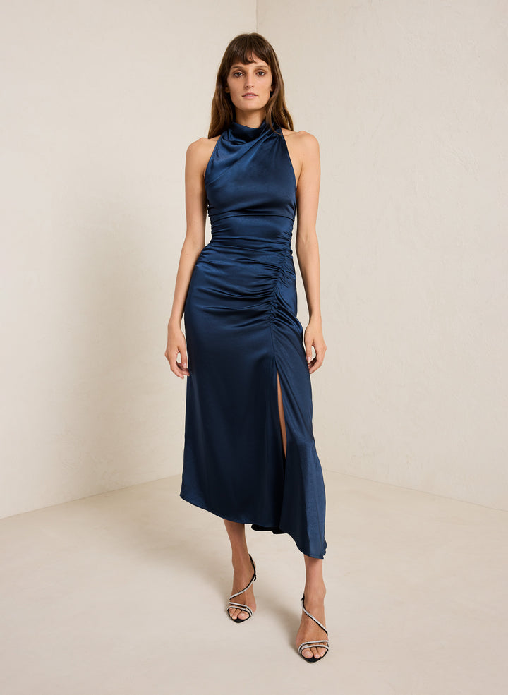 Inez Satin Midi Dress