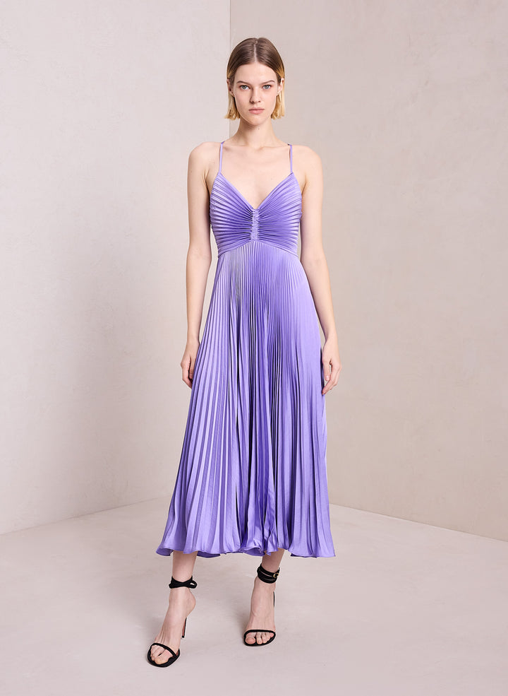 Gemini Pleated Midi Dress