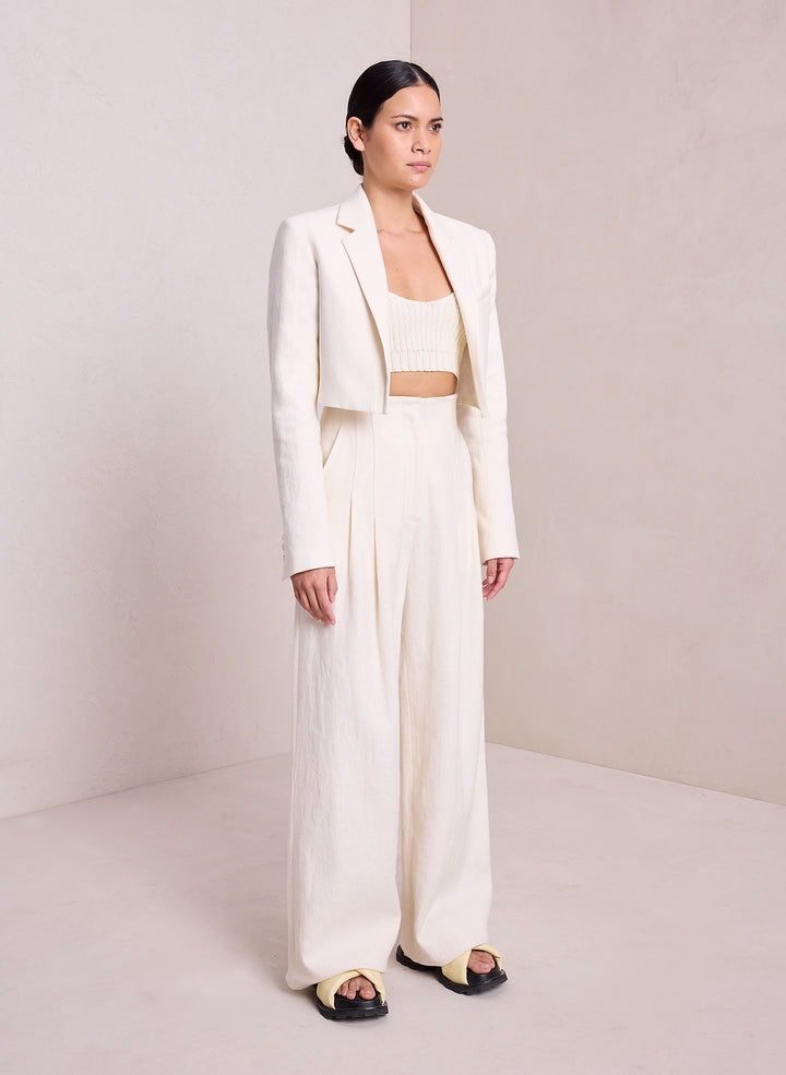 Andy Cropped Linen Jacket